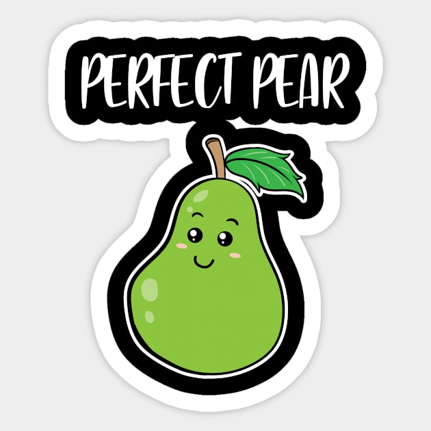 Matching Couple Funny Cute Perfect Pear Love Pun Sticker by Hasibit